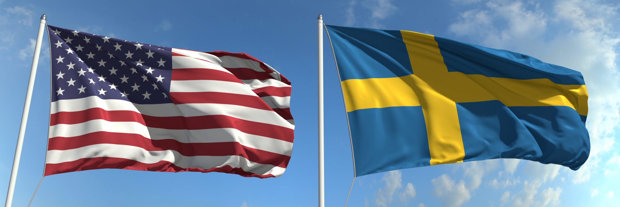 Swedish and US flags