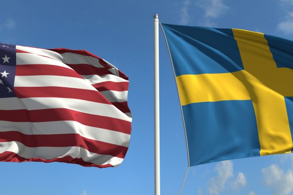Swedish and US flags